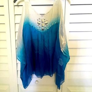 Bebe Silk Sheer blouse/tunic